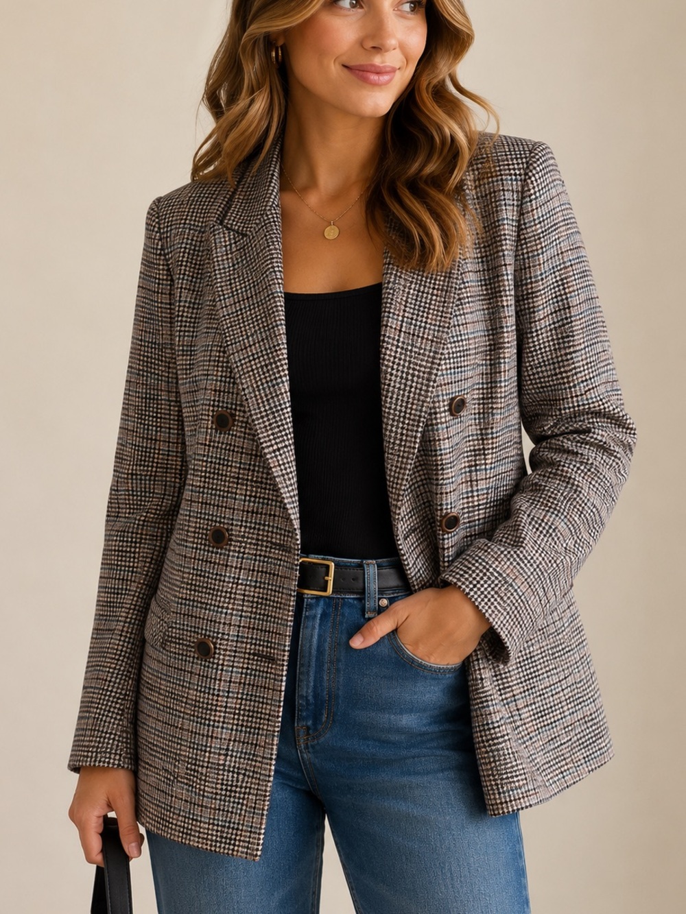 Chad Steven’s Women’s Plaid Blazer
